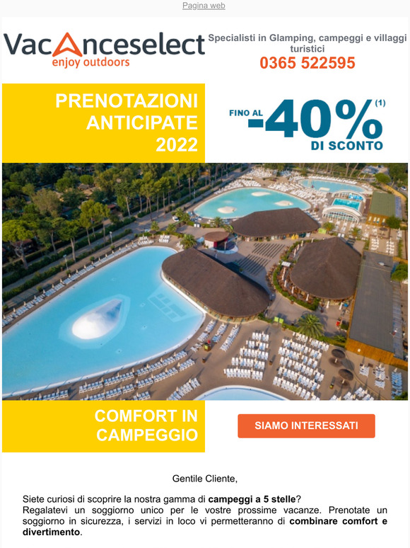 Provate un'esperienza indimenticabile in un campeggio a 5 stelle!