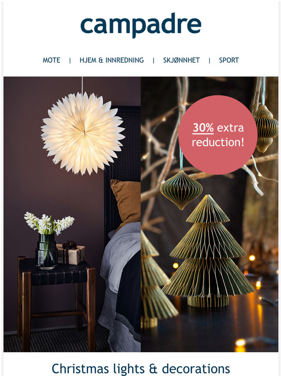 30% extra on Christmas items