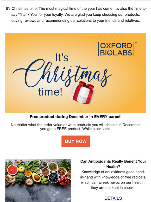 It's Christmas time - Oxford Biolabs updates
