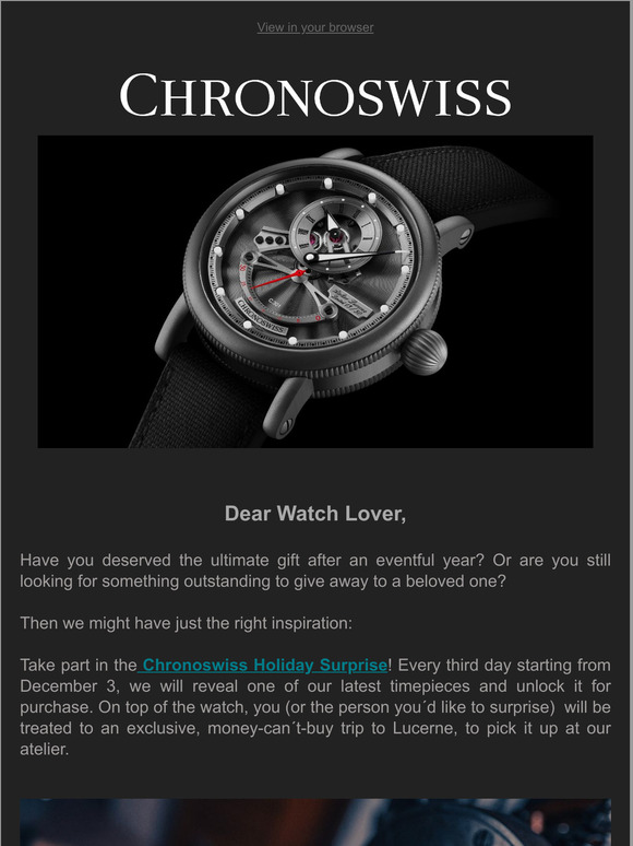 Discover the Chronoswiss Holiday Surprise!