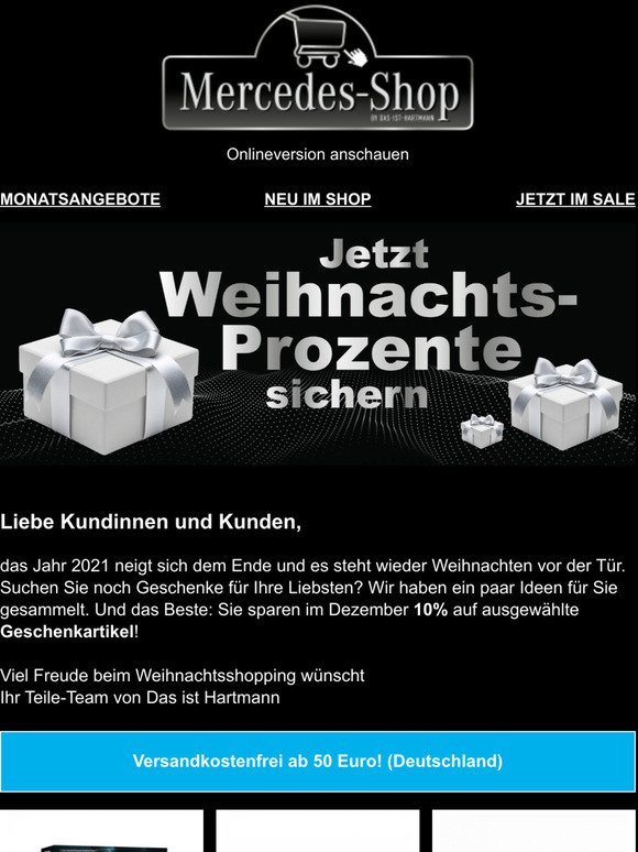 Die Weihnachts-Angebote bei Mercedes Hartmann!