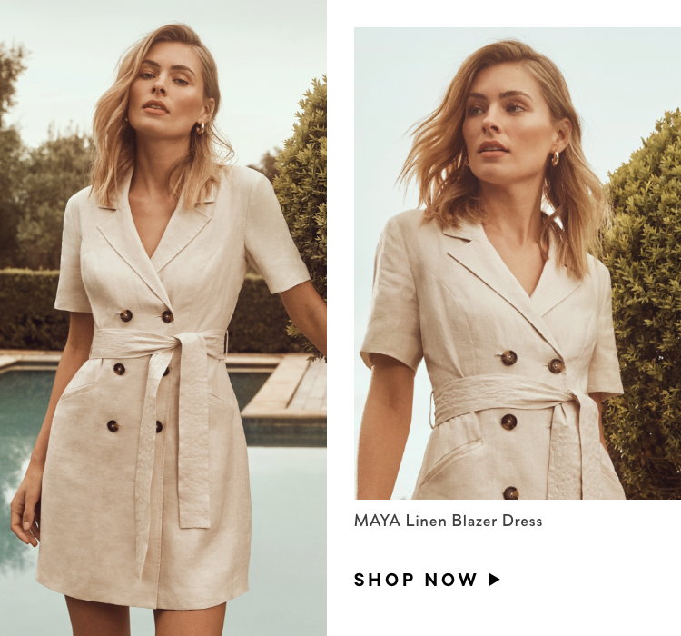 Maya Linen Blazer Dress