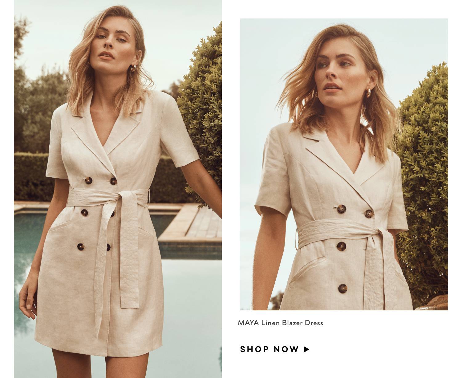 Maya Linen Blazer Dress