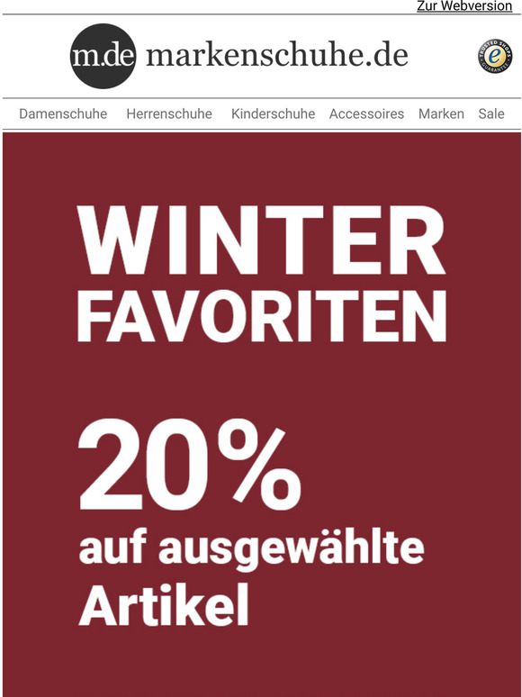 Winterfavoriten  20% auf ausgewhlte Artikel