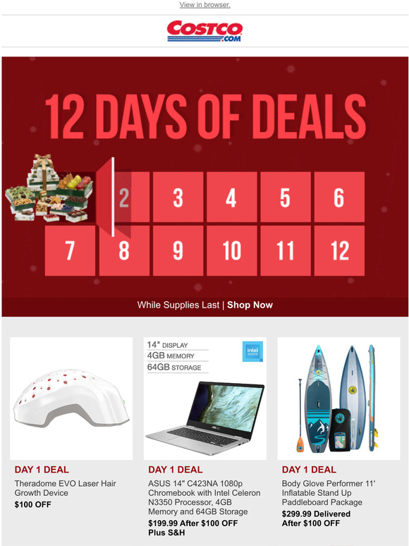 Costco 12 Days of Deals Are Back! On the 1st Day, Costco Has for You