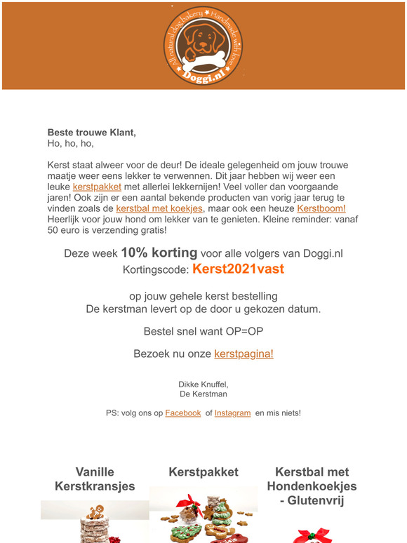 Het is weer bijna Kerst! Bestel nu de leukste kerst producten! - Doggi.nl