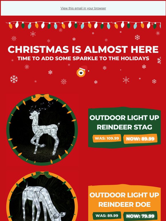 Huge Christmas Light Up Decorations Sale at Monster Shop!