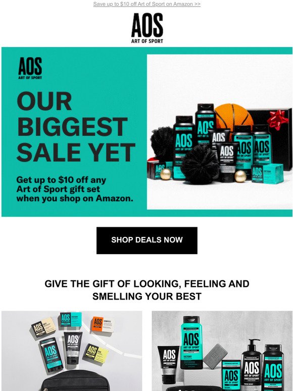 Get $10 OFF Gift Sets for Athletes 