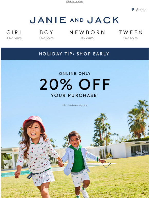 Janie and Jack Our new Resort collection is 20 off Milled