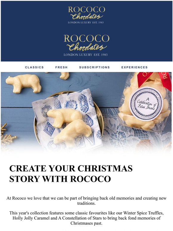 Rococo Chocolates Create your Christmas story with Rococo Milled