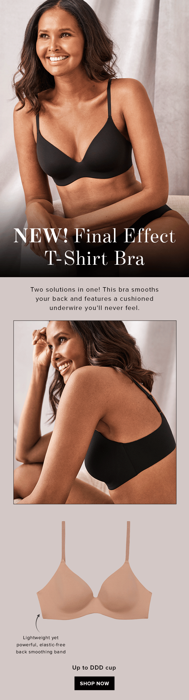 Wacoal NEW! Back Smoothing TShirt Bra Milled