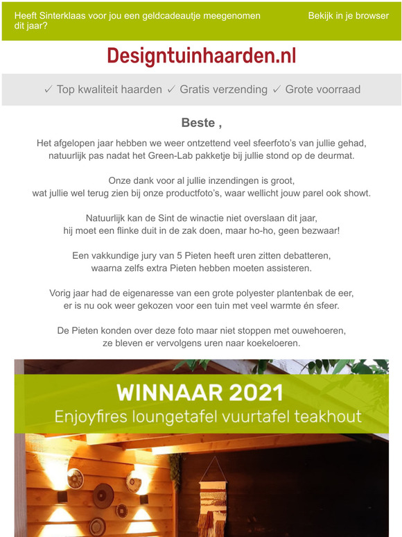 En de winnaar van de Win je aankoopbedrag terug is