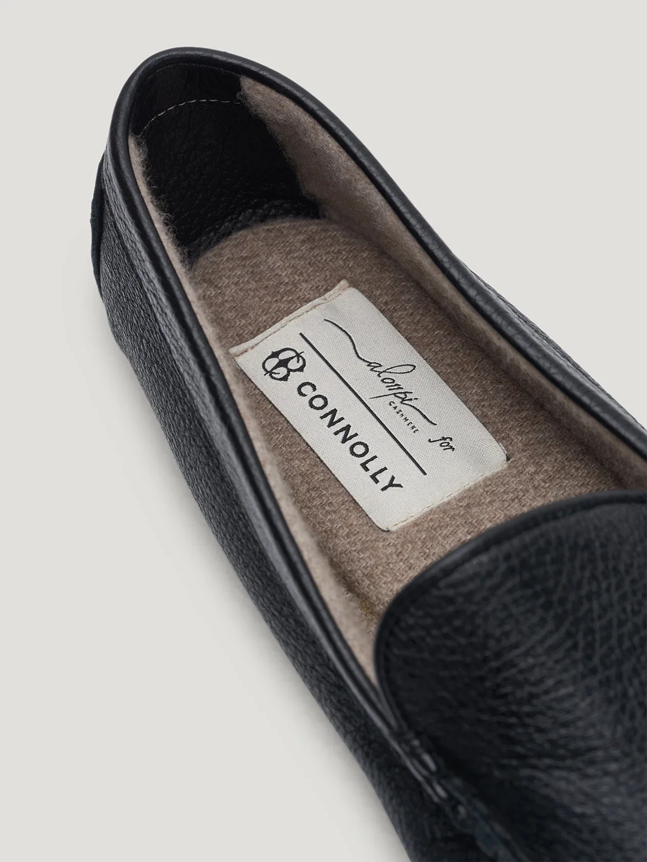 Image of Black/Brown Cashmere House Slippers