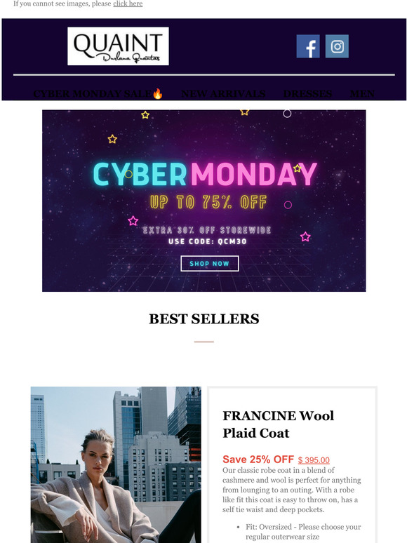 Hot Recommend Styles30% OFF EVERYTHING !!!Code:QCM30