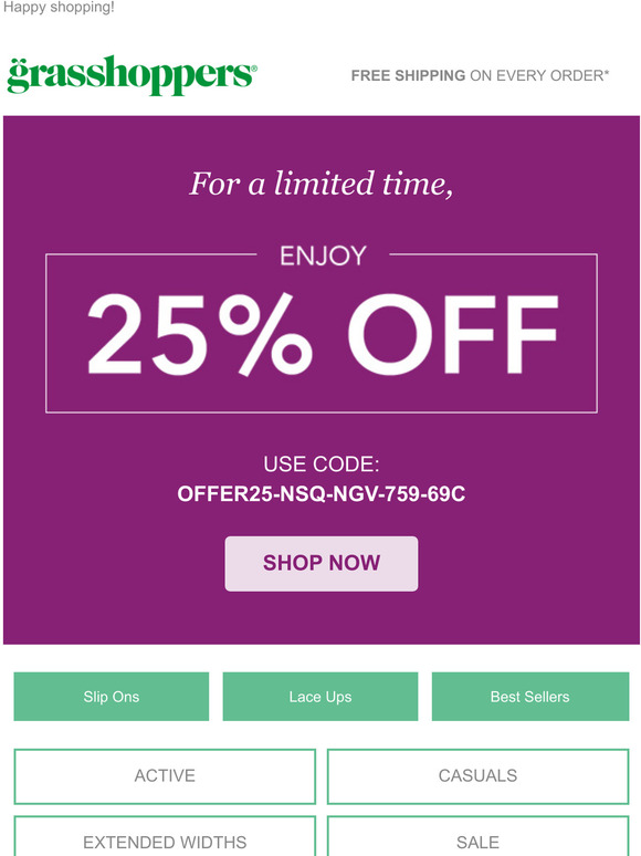 A gift from us, to you. Enjoy 25% off.