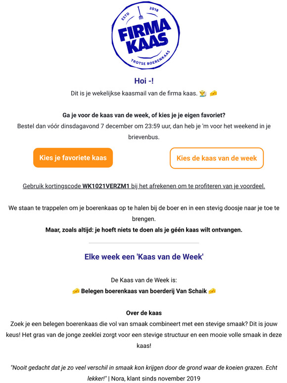 Nieuw bericht (1): Zondag is kaasdag