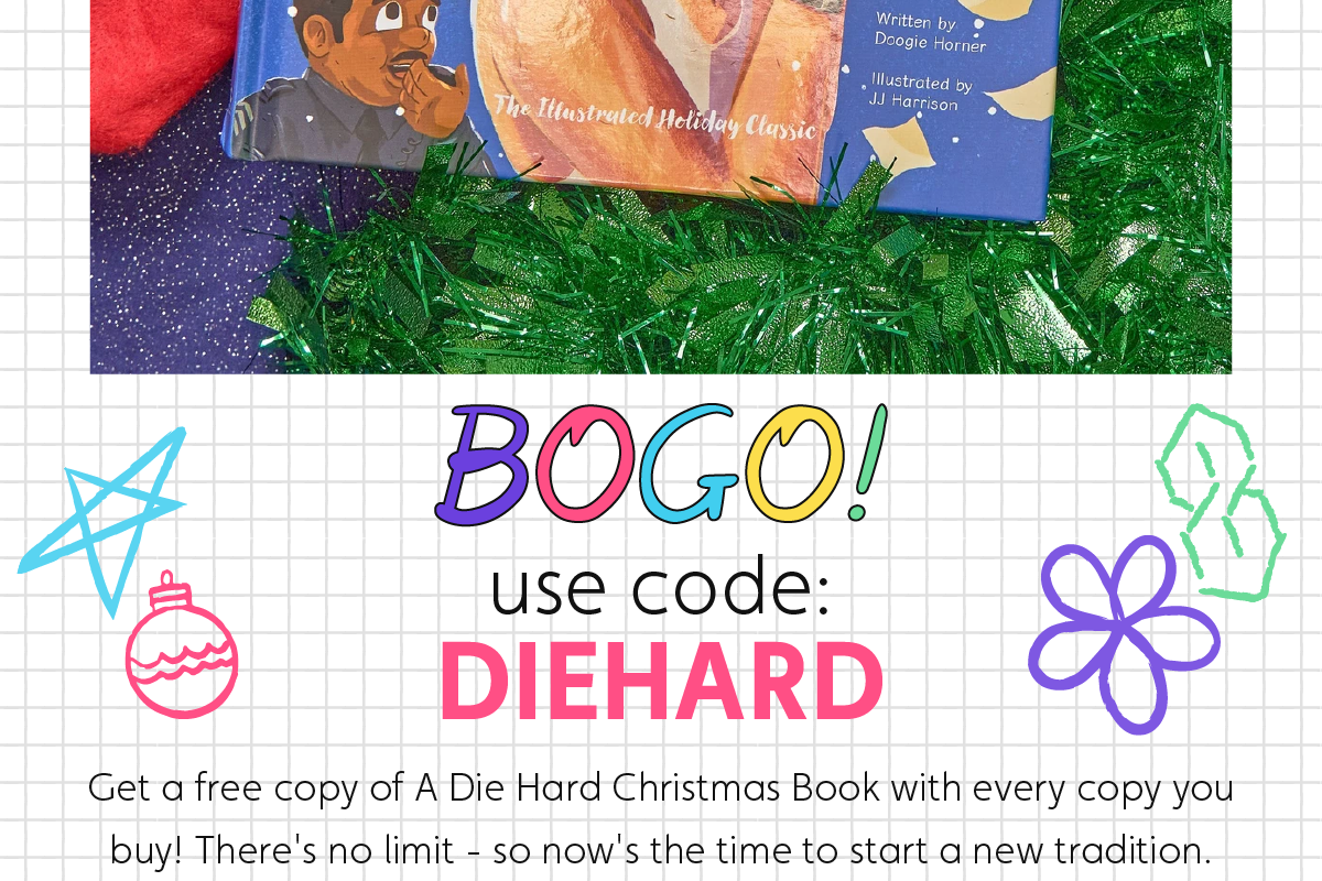 Buy one get one FREE! A Die Hard Christmas Book! Milled