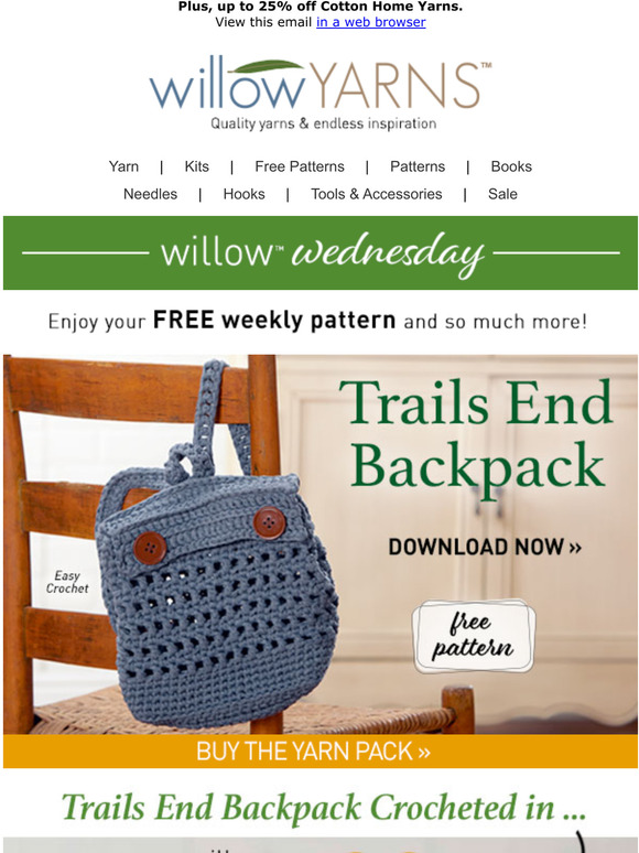 Willow Yarns Save 20 on Willow Lillia yarn + Download your FREE