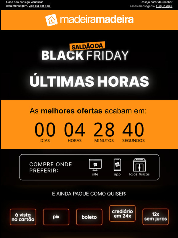 LTIMAS HORAS! Saldo Black Friday