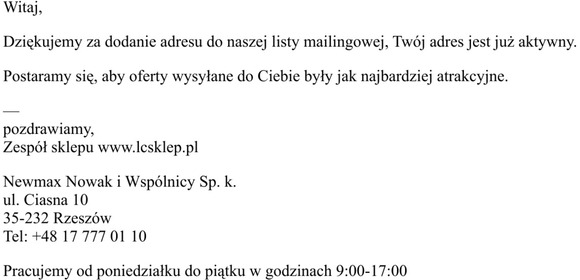 Twj adres ju aktywny