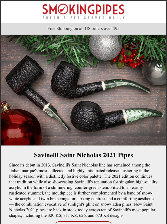 Savinelli Saint Nicholas 2021 Pipes Back In Stock