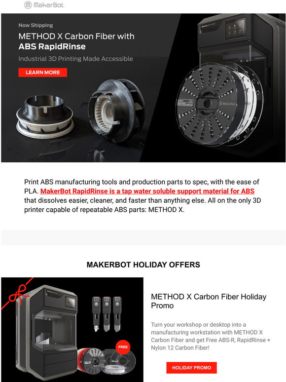 MakerBot: [Now Shipping] New ABS-R + RapidRinse Fast Dissolving Support ...