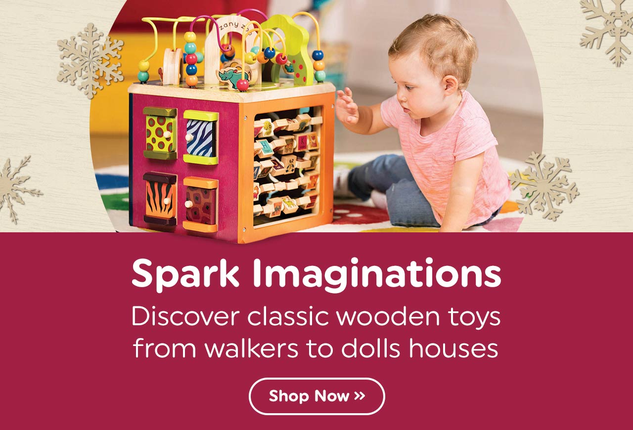 Spark Imaginations Discover classic wooden toys from walkers to doll houses