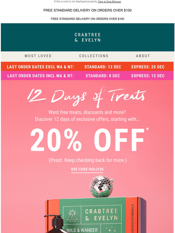 Get 20% off everything