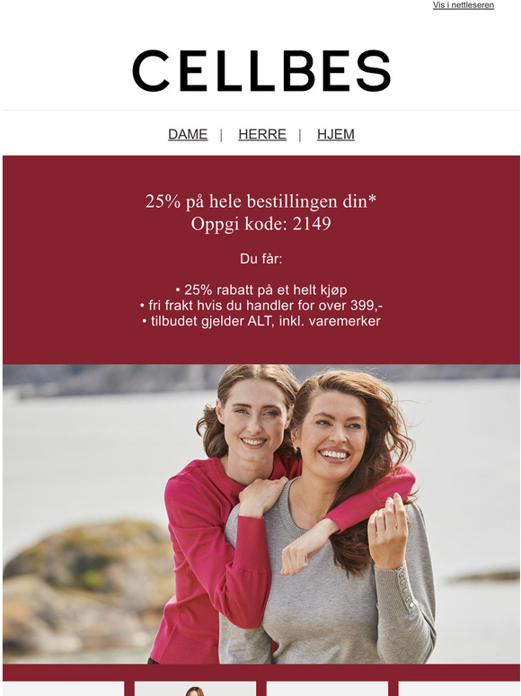 Fa 25% rabatt pa et helt kjp