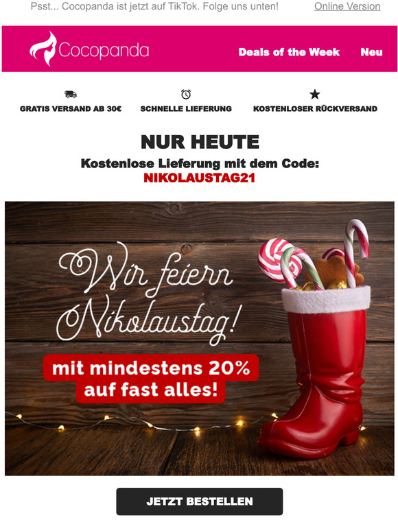 Unsere Nikolaustagsfeier endet HEUTE