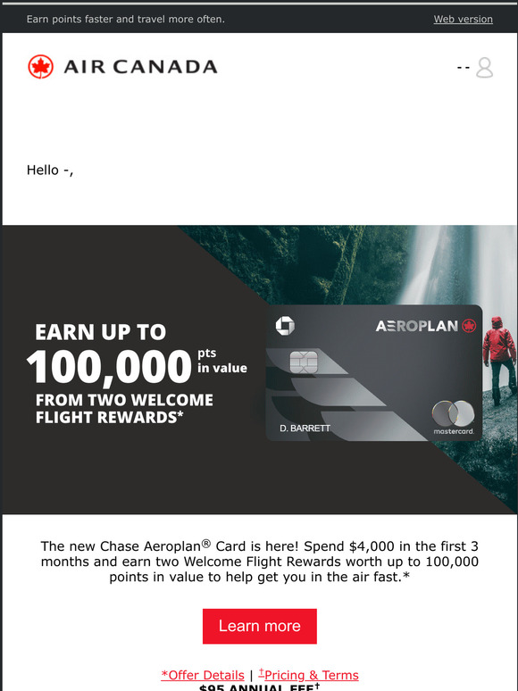 Chase Launches Air Canada Aeroplan As New Co Brand Transfer Partner