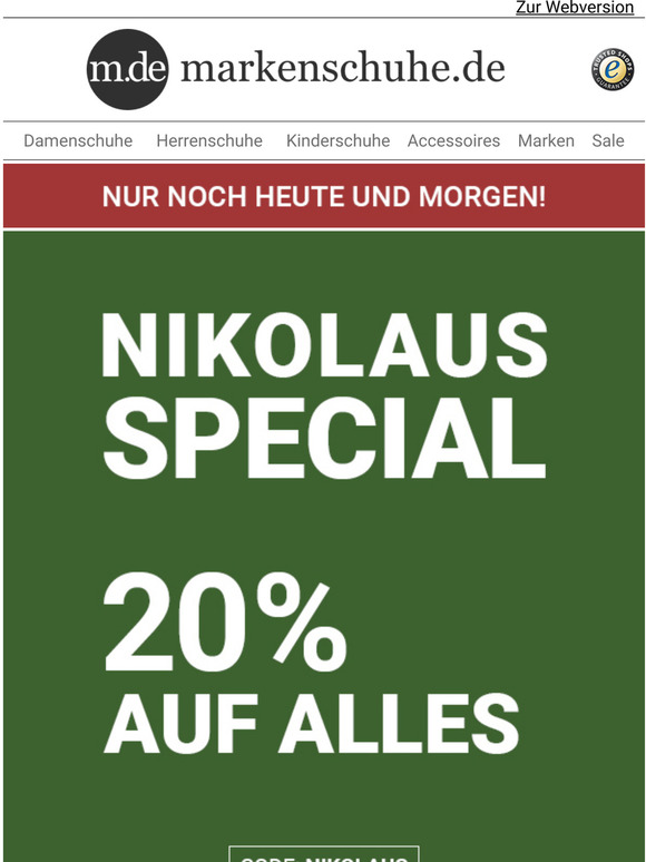 Nikolaus Special: 20% auf alles