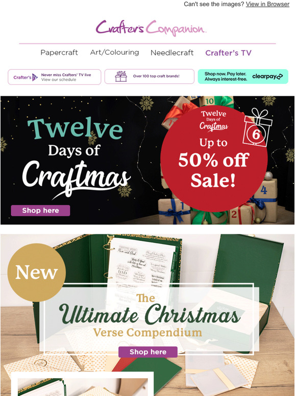 Crafters Companion Limited NEW The Ultimate Christmas Verse Compendium! Milled