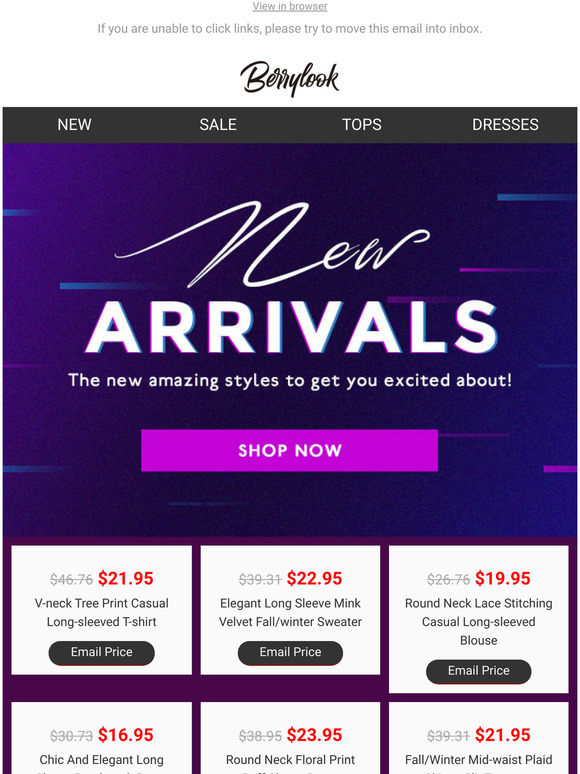 New month, new arrivals 