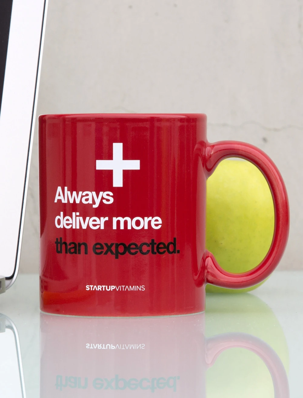 Mug "Always deliver more than expected"