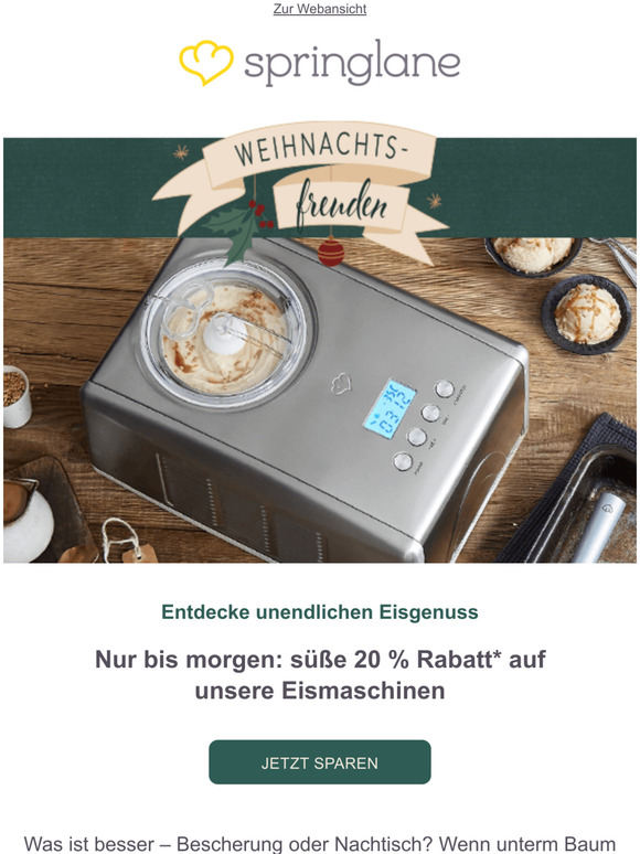 20 % Rabatt auf unsere Eismaschinen