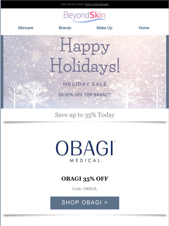 Holiday Savings - Save on Obagi & Top Brands