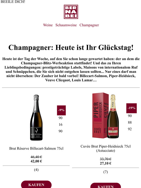  FLASH PROMO auf Champagner 