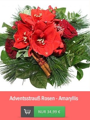 Blumenstrauß Amaryllis und Rosen