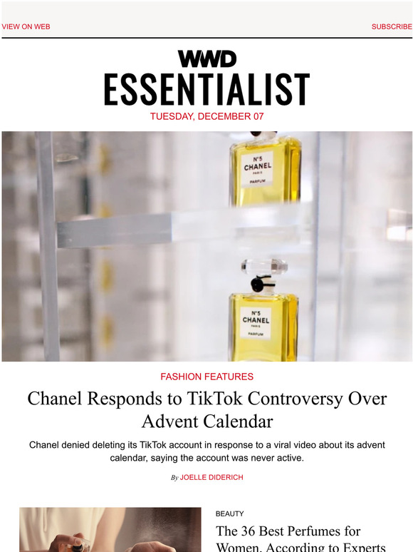 Women's Wear Daily Chanel Responds to TikTok Controversy Over Advent