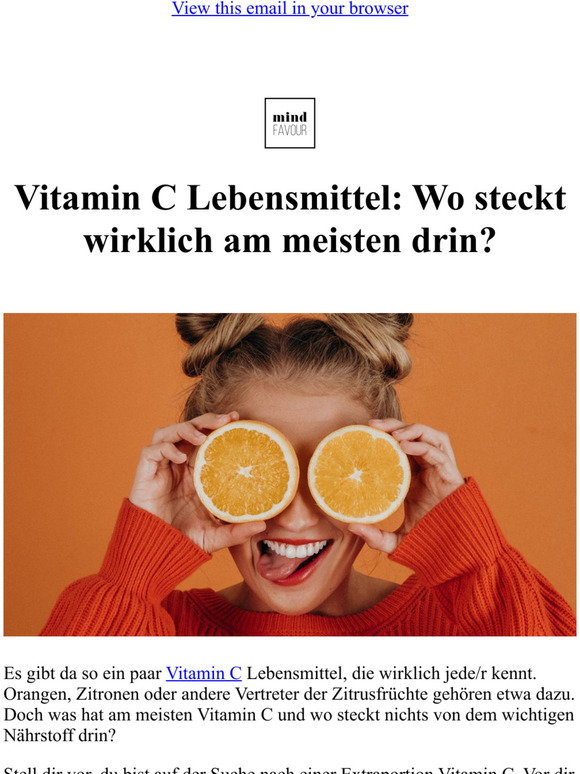 Mind Favour: Vitamin C Lebensmittel: Wo steckt wirklich am meisten drin