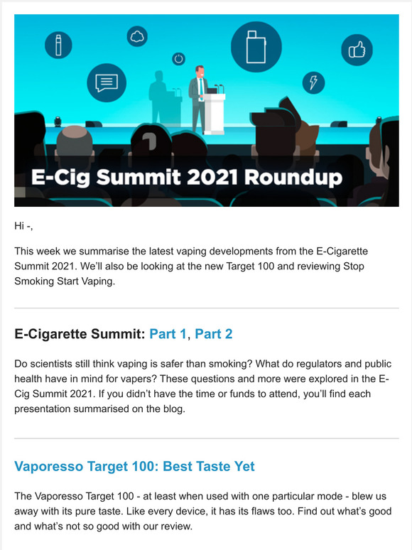 E Cigarettedirect E Cigarette Summit 2021 Round Up Milled