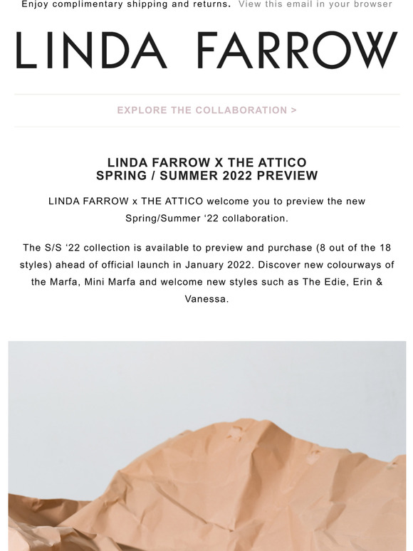 Linda Farrow Exclusive Preview The Attico Spring Summer