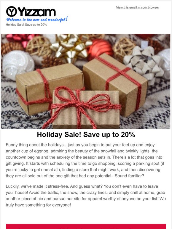Holiday Sale! Save up to 20%