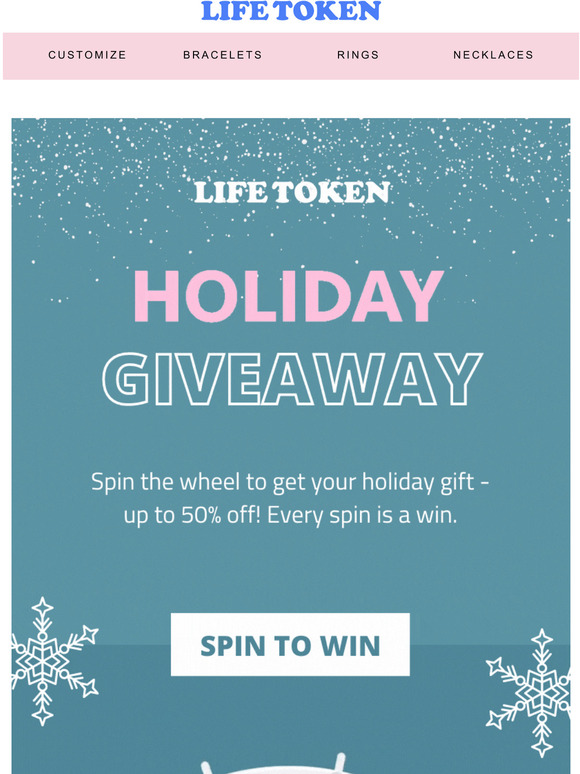 Spin to win! Up to 50% off