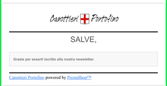 [Canottieri Portofino] Conferma newsletter