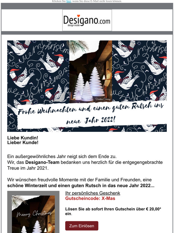 Danke Gutschein fr unsere Newsletter Abonnenten