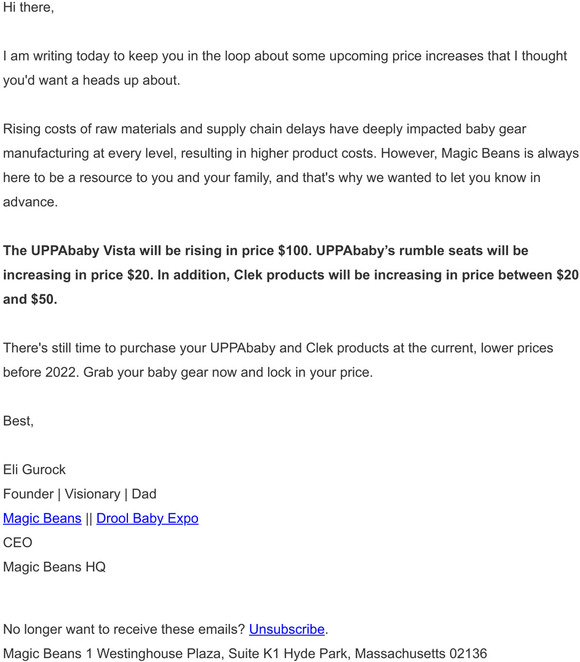 magic beans uppababy