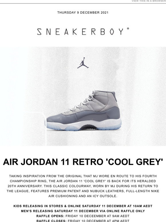 Air Jordan 11 Retro 'Cool Grey' | Mens 