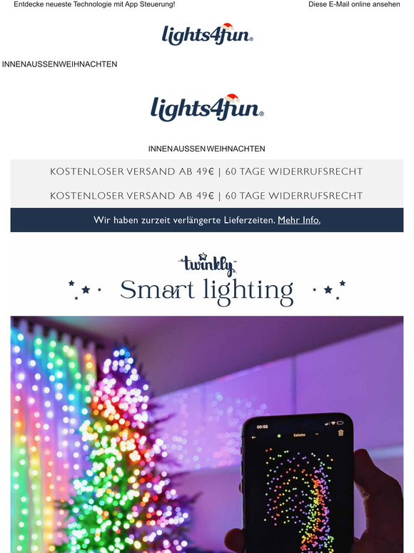 Lights4fun : Twinkly Smarte Beleuchtung | Milled